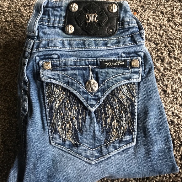 Miss Me Denim - Miss Me Angel Wings On Pocket Jeans